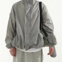 韓國代購男女summer packable wind jacket立領輕薄防曬夾克外套