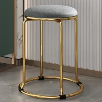 Бархатный барный стул для кухни, гостиной, стол для офиса, роскошный круглый стул, стул для ванной комнаты, кресло для отдыха, Скандинавская мебель, YH