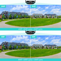 IP-камера Besder с широким углом обзора, 4/8 Мп, поддержка 2K/4K, объем памяти на выбор