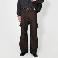 「金屬感」OUR LEGACY 23SS HIGH TWIST SOLARO 直筒闊腿傘兵長褲