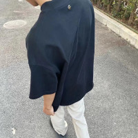 ATMOSWRAP 300g重磅新疆長絨棉金屬鈕釦解構裁剪短袖t恤男春夏季