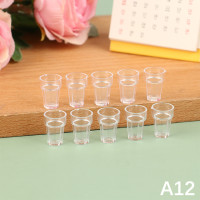 10 шт., имитация кукольного домика 1:12, миниатюрные красные аксессуары для кукольного домика, кухни, бара