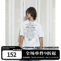 TREclub 「鳶尾聖經」23SS字母印花短袖寬鬆白色T恤男女春夏新款