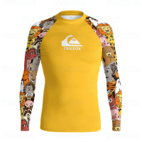Мужские профессиональные футболки с длинным рукавом для серфинга и дайвинга, UPF+ 50