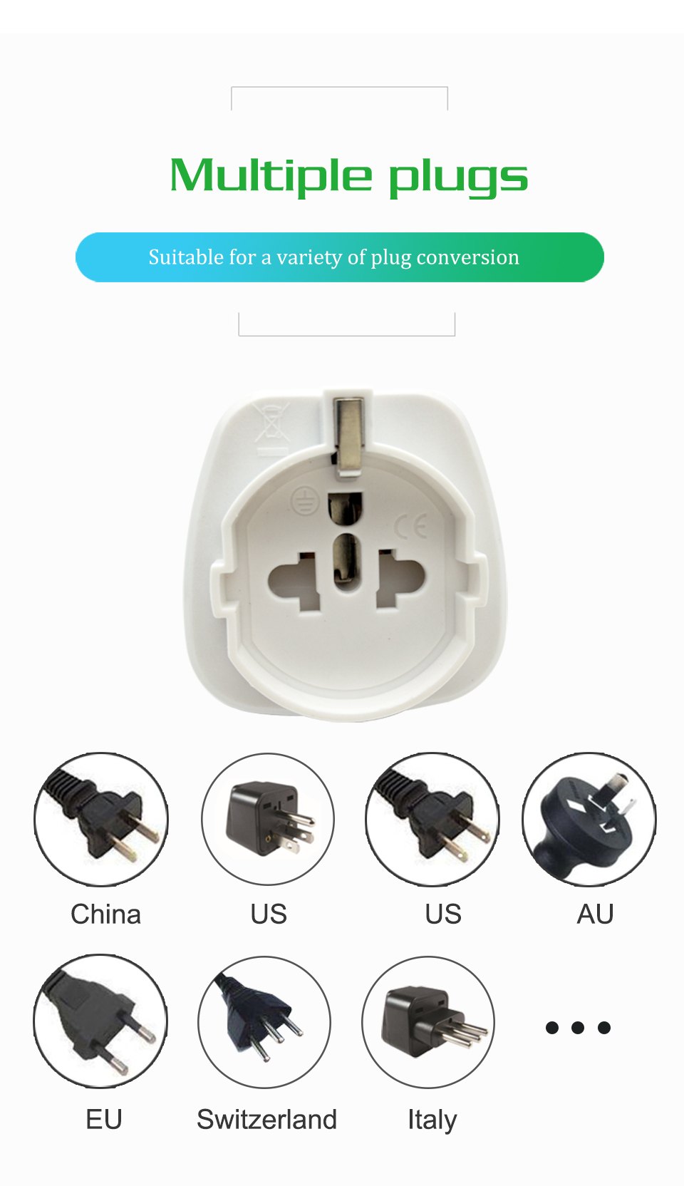 1PC Electric Plug power Socket Adapter Australia Travel Adaptor EU US TO AU socket AC Power Charger Converter 10A 250V (5)