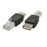 1 шт., переходник со штекера RJ45 на USB 2,0 AF A мама