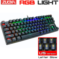 Клавиатура механическая ZUOYA, RGB-подсветка, раскладка RU / US, цвет черный / белый