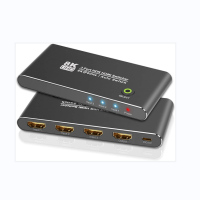 Переключатель HD 48 Гбит/с 8K @ 60 Гц 4K @ 120 Гц HDMI-совместимый коммутатор 2,1 3-в-1 алюминиевый корпус для PS5 Xbox автоматический переключатель