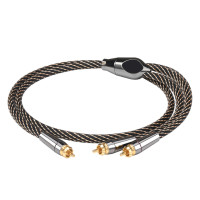 Аудиокабель HIFI с rca на 2rca, 4-канальный сабвуфер OFC, Y-образный кабель RCA, 1 штекер на 2 штекера