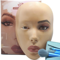 Панель для практики макияжа, 5D многоразовая силиконовая маска для начинающих моделей макияжа