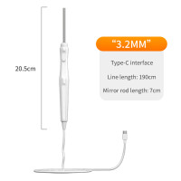 HD 3,9/3,2 мм 4,5 дюйма 500 Вт ЖК-экран, эндоскоп для ушей, камеры для отоскопии и очистки воска, ушной эндоскоп, мини-камера для чистки