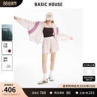 Basic House/百家好運動時尚套裝2023夏季新款短款外套短褲兩件套