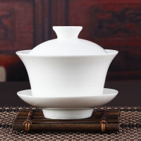 Китайский чайный сервиз Gaiwan, белая чайная посуда керамический гайвань, кунг-фу, чашка