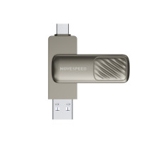 USB флеш-накопитель MOVESPEED 2 в 1, USB 3,1, OTG, USB 128, 256-512 Гб