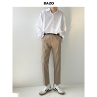 DAZO 韓版西裝褲男九分褲修身小腳潮流百搭休閒褲直筒小西褲新款