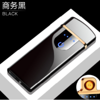 Электрическая металлическая ветрозащитная портативная зажигалка с двойной дугой и USB-зарядкой