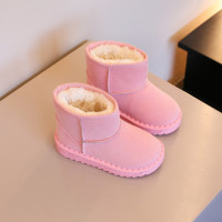 Зимние детские ботинки с блестками, плюшевые теплые удобные детские ботильоны на толстой подошве, нескользящая повседневная обувь для мальчиков и девочек, ботинки для детей