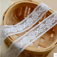 Мягкие бежевые кружевные аксессуары двусторонний экспорт полиэстер Кружева Кукла кружева 2,5 см в ширину кружево