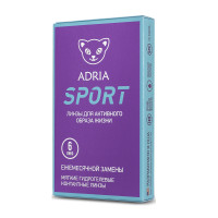 Adria Sport контактные линзы для глаз, ежемесячные, 6 шт с диоптриями Адриа Адрия Спорт