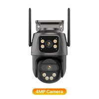 IP-камера 9 МП, 5K, HD, Wi-Fi, 8-кратный зум, три объектива, двойной экран, PTZ