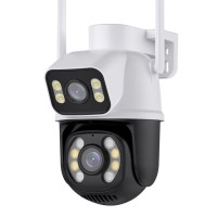 Водонепроницаемая инфракрасная камера ICSEE с двойным объективом, 6 МП, Wi-Fi