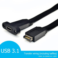 Кабель-переходник USB 3,1, штекер типа E на гнездо USB-C типа C, 30 см