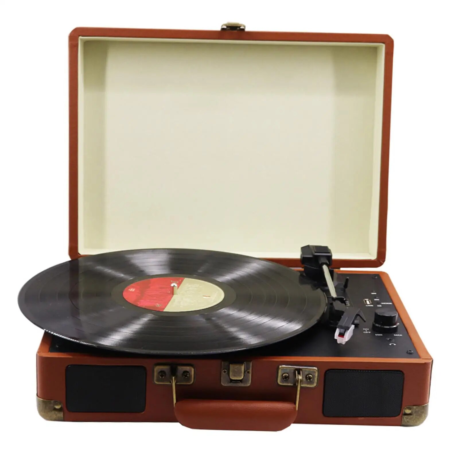 Vinyl Record Player Gramophone Portable Turntable Player Music Player Built in Speakers for Club Bar Home Entertainment Decor