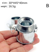 Миниатюрная металлическая молочная банка для кукольного домика