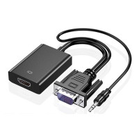Переходник с VGA на HDMI-совместимый с 1080P Full HD адаптер с аудиовыходом VGA HD адаптер для ПК ноутбука HDT
