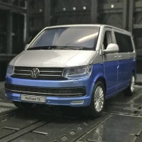 Модель автомобиля Volkswagen Multivan T6 из сплава в масштабе 1:32, модель автомобиля в деловом стиле, модель автомобиля со звуком и светом, Коллекция игрушечных автомобилей для мальчиков, отправка друзьям