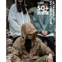 山系戶外UPF50+防曬衣服男女春夏輕薄透氣抗UV露營皮膚衣外套