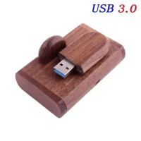 USB-флеш-накопитель деревянный с логотипом на заказ, 3,0/32/64 ГБ