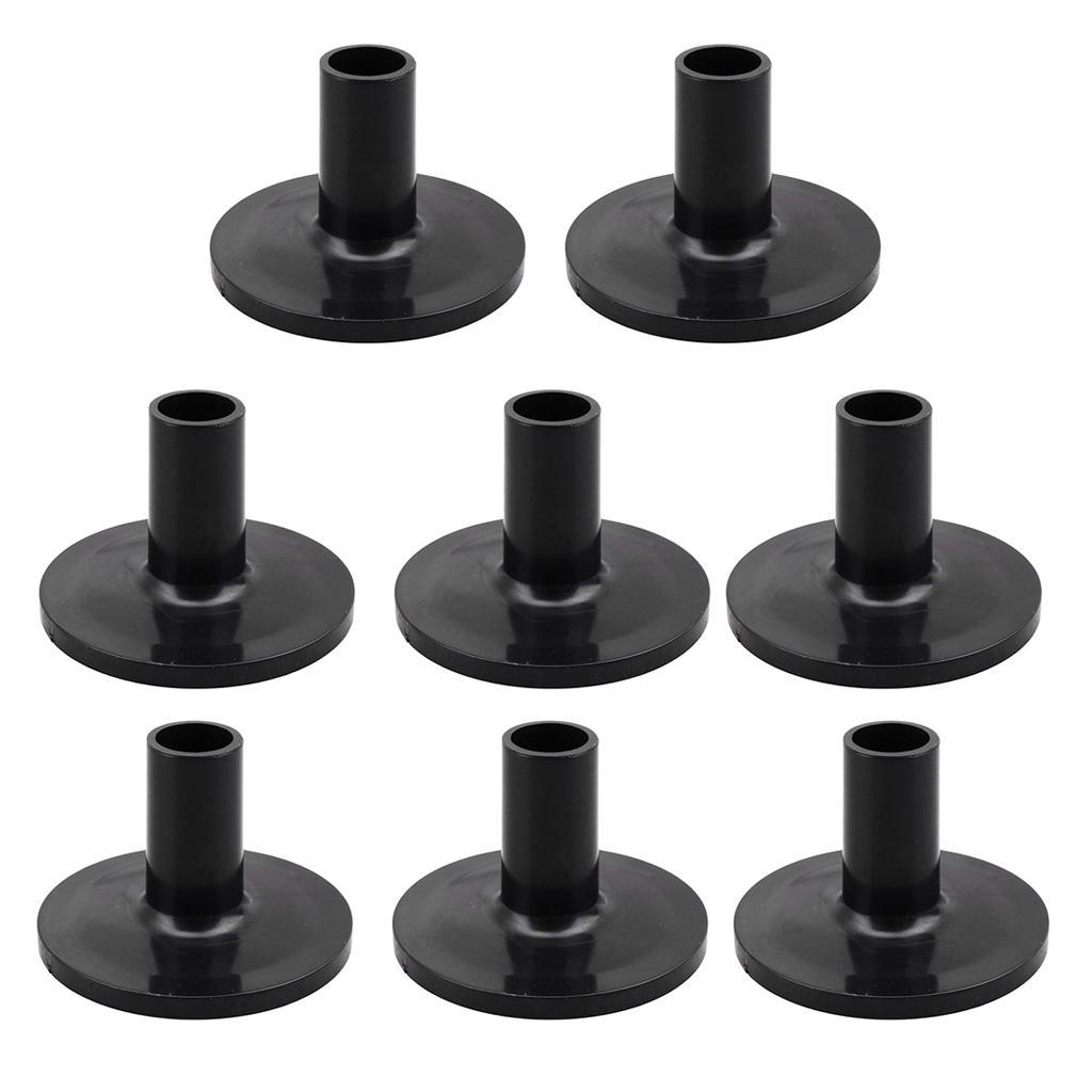 8pcs Long Cymbal Sleeves with Flange Base for Drum Set Percussion Instrument Parts Accessories