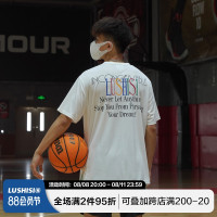 LUSHISI美式籃球夏季寬鬆透氣跑步速乾衣圓領運動短袖tee[手繪]