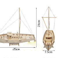 Сборная деревянная модель парусника
