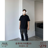 【STS】Loose Pants高級感廓形混紡寬鬆百搭錐形拉鍊休閒西褲男