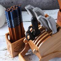 Бамбуковый держатель для кухонных ножей