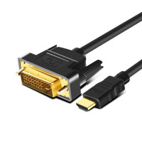 Кабель DUPI HD-DVI, совместимый с разъемами DVI и HDMI, позолоченный, для HDTV, DVD-проекторов, PS5, 4, 3, TVBOX