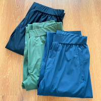 LULU家設計師線！速乾四面彈夏季男士運動休閒反光拉鍊長褲潮