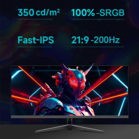 Монитор 29 дюймов, разрешение 2К IPS экран 200 Гц, WFHD2560*1080, широкий дисплей, 21:9, настольного компьютера, геймера DP/HDMI