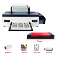 Принтер A3 DTF R1390 с рулонным питателем, прямая передача пленки, принтер A3 DTF с духовкой для футболок, одежды, всех тканей