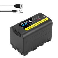 Новинка, 6800 мАч, USB-выход, аккумулятор F750 F730, светодиодный индикатор питания для Sony NP F960 F970 NP-F770 V1J z1