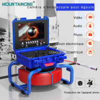 9-дюймовая камера для осмотра канализации с локатором 512HZ Самовыравнивающийся счетчик DVR IP68 Водонепроницаемый дренажный канализационный эндоскоп