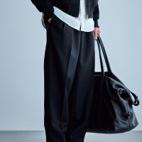 [HUMANIMAL 22AW] 日本機能防水羊毛面料微寬鬆垂墜休閒九分長褲