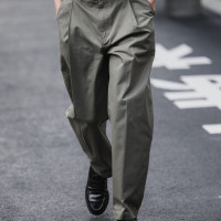 FONCTION REMAKE FRENCH M-52 CHINO 復古單褶寬鬆微錐休閒長褲