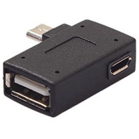 Адаптер OTG с левым углом для хоста USB 2,0 Micro Male на USB Female для SamSung, Firestick,PlayStation Classic,Snes Mini,Nes/Snes Class