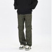 GANGURRU美式薄款速乾褲男束腳vibe直筒休閒寬鬆cleanfit工裝褲潮