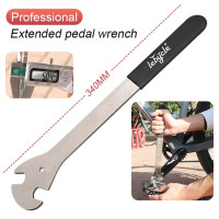 Bicycle Pedal Wrench Extra Long Handle Sturdy Durable Cycling Pedal Spanner Install Repair Pedal Wrench  for MTB Road Bike