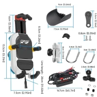 15 Вт Беспроводная зарядка держатель телефона для мотоцикла быстрое зарядное устройство для BMW F800R F900R F900XR F 800 R F 900 R F 900 XR