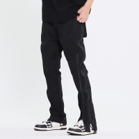 GANGURRU尼龍壓膠雙拉鍊開叉高街機能工裝褲休閒運動vibe長褲男潮